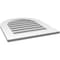 Ekena Millwork Round Top Surface Mount PVC Gable Vent: Functional, w/ 3-1/2"W x 1"P Standard Frame, 22"W x 26"H GVPRT22X2601SF - alternate 3